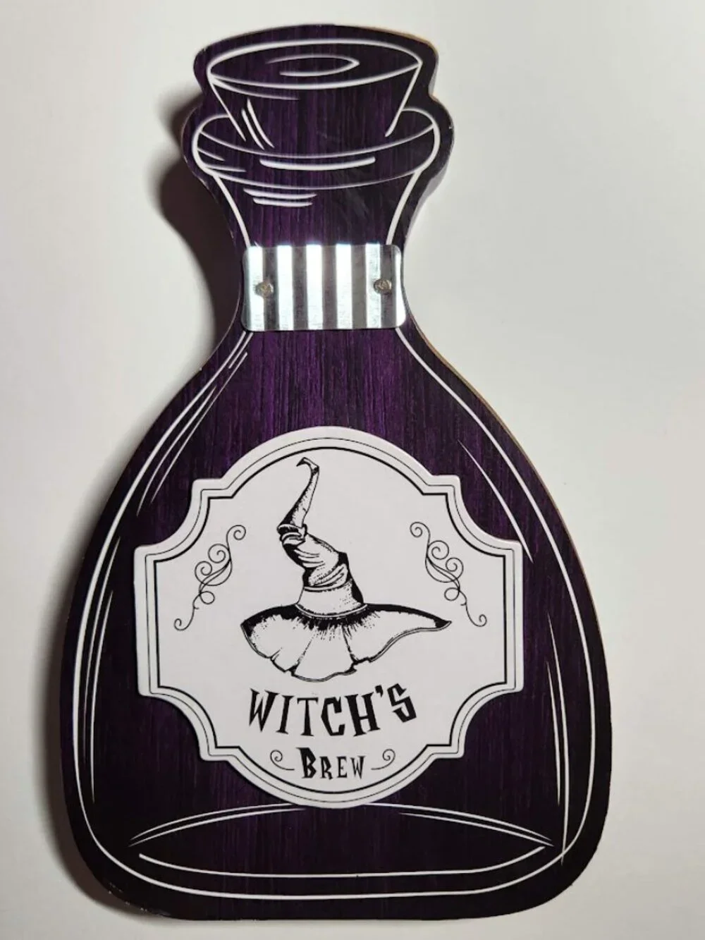 New Set of 3 Halloween Decor Wooden Potions Wood Decorations Bat Blood Witch's B